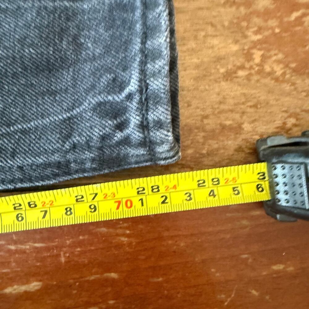 OLD NAVY DISTRESS HIGH RISE SLOUCHY CURVY STRAIGHT BLACK JEANS 14T Black - Picture 5 of 10